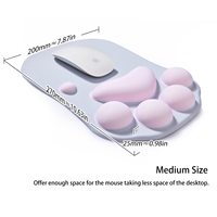 Tapis de souris ergonomique en forme de patte de chat avec support pour le poignet, coussin en gel de silicone souple, tapis de souris pour ordinateur en stock