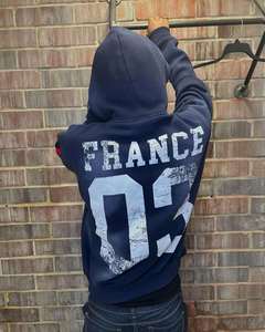Yingling personnalisé poids lourd lavage à l'acide unisexe sérigraphie sweats à capuche Vintage soleil délavé brut Boxy sweat à capuche zippé sweats à capuche - Product Image 1