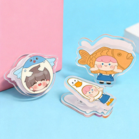 Klip Kertas Akrilik Promosi Custom dengan Cetakan UV Transparan, Desain Anime Kartun Lucu dan Personal