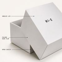 Boîte cadeau rigide en papier orange personnalisée, deux pièces, couvercle et base, avec étui imprimé pour produits haut de gamme