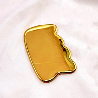 Planche Gua Sha en acier inoxydable 304 à 4 dents en forme de vague, portable, pour détendre les muscles des épaules, soulager les douleurs, masseur réutilisable