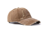 Casquette de baseball en jean vierge usée personnalisée OEM Casquette de papa en tissu denim vieilli unisexe Casquette en jean bleu délavé de luxe