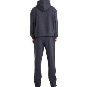 Regular Fit Men <b>Long</b> <b>Sleeve</b> Hoodie Jogger Set Lightweight Casual Outfit with Matching <b>Top</b> Comfortable Design Tracksuit Set - Product Image 2