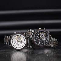 Montre de luxe pour homme en bois de haute qualité, style sport, à quartz, avec pièce de monnaie, excellent cadeau pour la Saint-Valentin