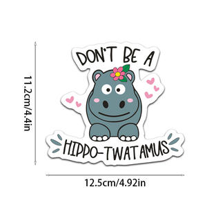 <span class=keywords><strong>Non</strong></span> essere un ippopotamo-Twatamus adesivo per Computer con finestrino per auto - Product Image 4