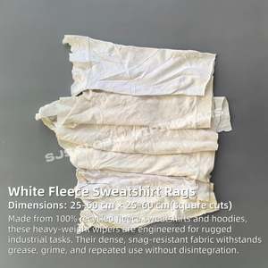 Trapos coreanos reciclados Tshi40-60 cm 10 kg, trapos comprimidos, trapos de lana blanca, trapos de algodón para limpieza - Product Image 2