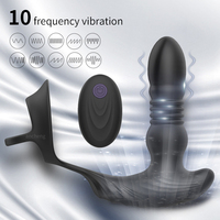Nouveau Vibrateur Anal avec Anneau Pénien, Masseur Vibrant de la Prostate, Plug Anal Vibrant pour Hommes et Femmes, Jouets Sexuels Anaux
