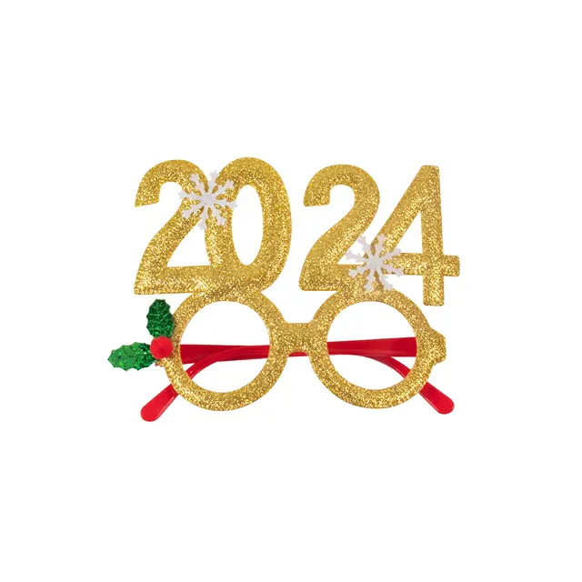 XH Christmas 2024 Photo Glasses New Year's Eve Party Decorations Family Photo Glasses Christmas Gifts