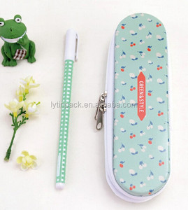 Tùy chỉnh bán buôn có thể tái chế in kim loại thiếc Hộp bút chì với dây kéo cho trẻ em - Product Image 3