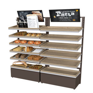 Highbright Présentoir de boulangerie à combinaison de bois en acier de haute qualité pour supermarché - Product Image 1