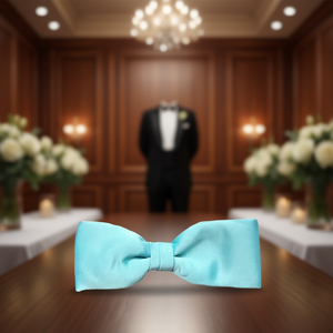 Corbata de Moño de Satén de Color Sólido Pre-Atada para Trajes, Estilo Moderno para Hombres y Niños - Product Image 2