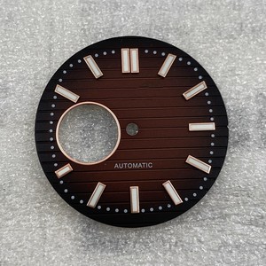 Cadran NH38 de 30,5 mm Vert Lumineux Intense pour Montre au Design <span class=keywords><strong>Nautilus</strong></span> avec Surface Creuse, Spécifiquement pour l'Application NH35 - Product Image 2