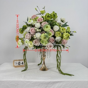 DKB - Bola de Flores de Rosa Blanca de Seda en Oferta, con Hojas Verdes de Eucalipto, para Decoración de Bodas y Eventos - Product Image 2