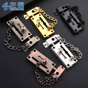 กลอนประตูแบบไม่ต้องเจาะ โซ่กันขโมยแบบหนา  พร้อมตัวล็อคแบบ Deadbolt ดีไซน์อุตสาหกรรม ผลิตจากสแตนเลส - Product Image 2