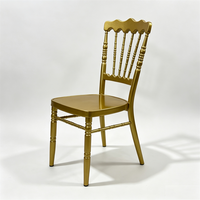 Chaise Chiavari en acier durable de haute qualité à prix abordable pour événements, réceptions, banquets et fêtes d'hôtel, style Napoléon