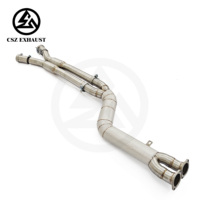CSZ Tuyau intermédiaire haute performance de 4 pouces pour BMW X3M F97 X4M F98 S58 3.0T SS304 101mm, Résonateur d'échappement, Tuyaux d'échappement