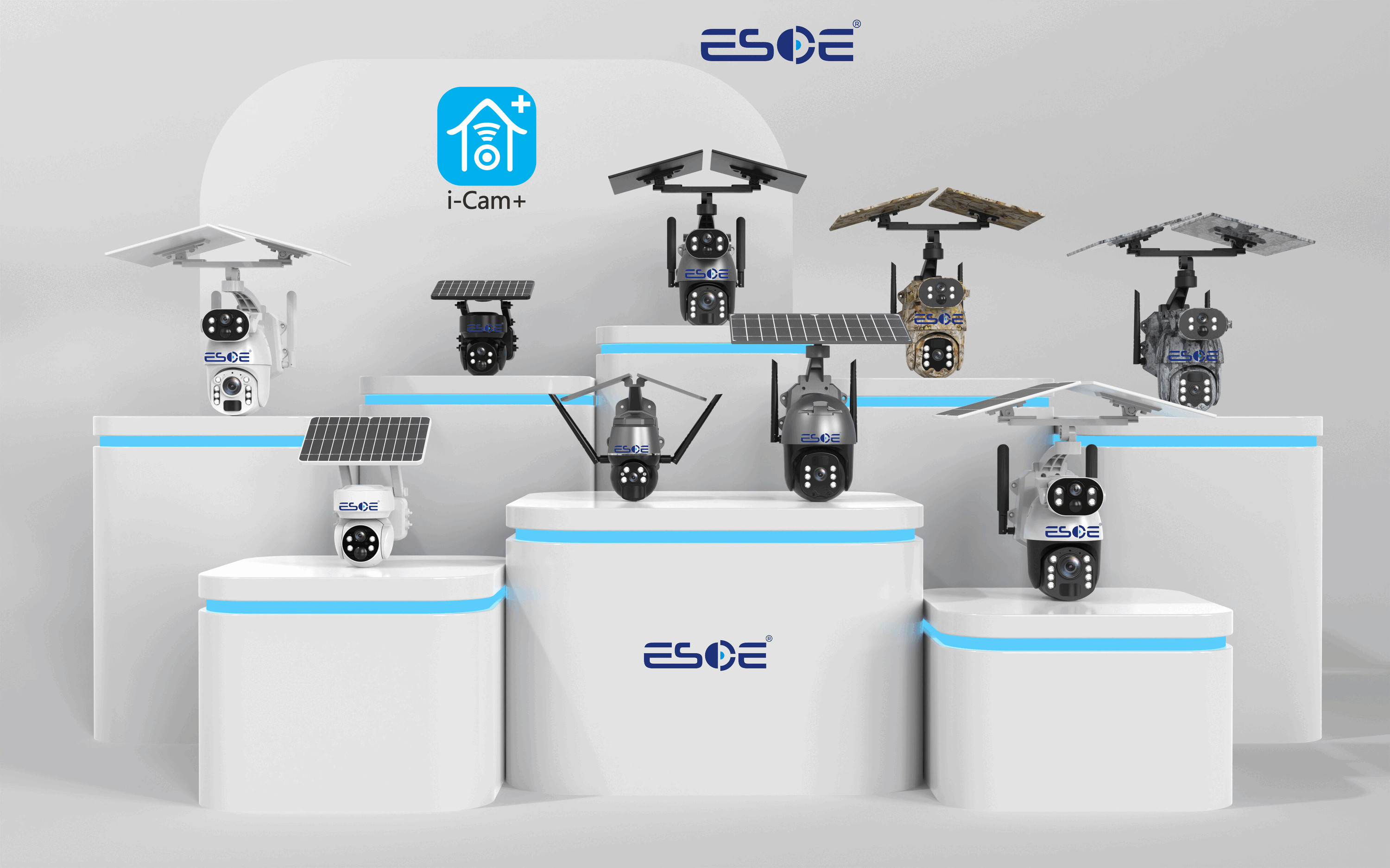 ESOE 360 Solar Wi-Fi PTZ Security Camera with Two-Way Audio Cloud Storage 4G SIM Card Dual Lens · image 2