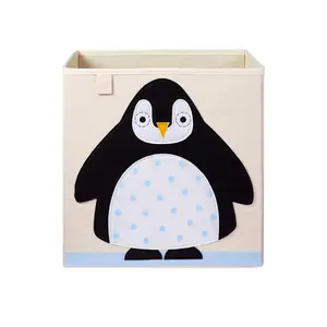 Kids Toy Storage Box Toy Animal Kids Cardboard Fabric Clothes Cube Storage Box Foldable Toy Set With Lid For Children
