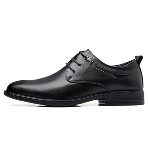 Zapatos de vestir de cuero de grano completo para hombre, con punta en pico, con cordones, tipo Derby, de marca, para negocios. - Product Image 2