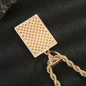 HP510 <span class=keywords><strong>Hip</strong></span> <span class=keywords><strong>Hop</strong></span> Bar <span class=keywords><strong>Rap</strong></span> carte da gioco un modello impermeabile 14K placcato oro ciondolo gioielli di moda adatto per accessori quotidiani - Product Image 6