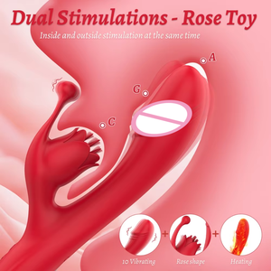 Vibrador de Clítoris con Calor, Vibrador de Mano en Forma de Rosa, Vibrador de Punto G, Juguetes Sexuales para Mujeres - Product Image 2