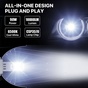 Bombilla LED para Faros Delanteros H1 H3, 90W, Canbus, 10000LM, 6500K Blanco, 3000K <span class=keywords><strong>Amarillo</strong></span>, 4300K, Luz Antiniebla LED para Automóvil y Camión, Lámpara de Conducción DRL, 12V 24V 48V - Product Image 5