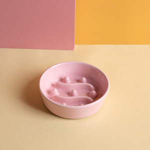 Ciotola in Ceramica Personalizzata Ecologica Anti-soffocamento Anti-urto <span class=keywords><strong>per</strong></span> Alimentazione Lenta di Cani e <span class=keywords><strong>Gatti</strong></span> - Product Image 5