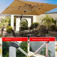 Parasol cantilever robuste, grand parasol romain pour jardin, villa, extérieur, usage commercial, avec base