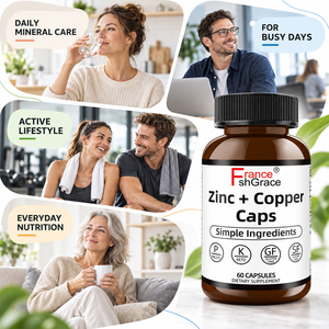 Suplementos de Zinc + Cobre GMP Shecome, Favorecen la Claridad de la Piel, la Estructura del Cabello y la Salud Celular General, Cápsulas de Zinc + Cobre - Product Image 4