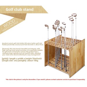 Approvisionnement direct d'usine Dextérité droitier Support de <span class=keywords><strong>club</strong></span> de golf Support en bois pour contenir <span class=keywords><strong>66</strong></span> clubs, y compris le putter en bois Step Iron - Product Image 4