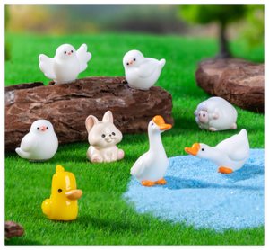 Bureau petits ornements dessin animé salon jardin décoration résine animal artisanat 3D mignon canard oie enfants figurines à collectionner - Product Image 6
