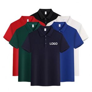 เสื้อโปโลชายแบบเรียบ ปักโลโก้ได้ตามสั่ง เสื้อกอล์ฟ เสื้อโปโล ชุดทำงาน ขายส่ง เสื้อยืดโปโลแบบยูนิเซ็กซ์ - Product Image 1