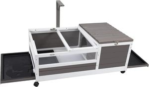 Habitat pour tortue, grande maison en bois d'intérieur, roues, enclos extérieur pour tortue, reptile, imperméable, anti-fuite - Product Image 3
