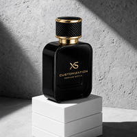 Flacons de parfum vides en verre carré rose avec bouchon à anneau doré, flacon de parfum personnalisé, logo sur mesure, vente en gros OEM ODM