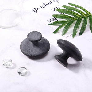 Batu Pijat Bentuk Jamur, Batu Basalt Lava Alami, Alat Gua Sha untuk Terapi Pijat Spa Esensial - Product Image 4