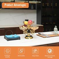 Hoogwaardige, Europese stijl, internet-beroemde fruitplateau voor huishoudelijk gebruik, moderne creatieve meerlaagse lichtgewicht salontafel