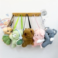 Nouveau style sac à dos bandoulière en peluche motif animal Capybara pour garçons, avec peluche extra-douce, idéal pour les étudiants