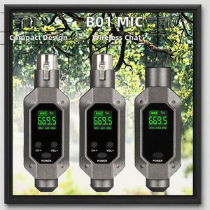 Sistema de Micrófono Inalámbrico UHF Profesional, Adaptador de Micrófono XLR con Transmisor y Receptor de Metal para Micrófono Dinámico - Product Image 2
