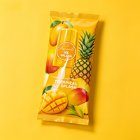 Sachet d'emballage pour bâtonnets de glace imprimé en couleur personnalisé, scellé au dos, résistant au congélateur, en BOPP, pour usine alimentaire