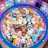 Lot en gros de jouets en peluche mixtes pour machines à griffes, animaux en peluche doux, mini peluches en gros