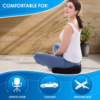 Coussin de siège en mousse à mémoire de forme avec coussin de soutien lombaire pour chaise de bureau, voiture, fauteuil roulant, ensemble de sièges anti-pression