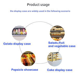 Prosky Cooling Small Counter <strong>Cake</strong> <strong>Display</strong> Fridge <strong>Open</strong> <strong>Front</strong> Cooler <strong>Display</strong> <strong>Cabinet</strong> Supermarket Gelato <strong>Display</strong> - Product Image 5