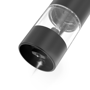 Moulin à sel et à poivre électrique - fonctionne sur piles - noir mat - moulin à broyer en céramique - réglage de la finesse - lumière LED - Product Image 3