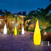 Lámparas de Mesa con Forma de Gota con Clasificación IP65 para Exteriores, Lámpara Colgante LED para Jardín, Paisaje, Comedor, Césped y Decoración