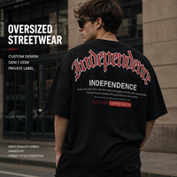 100% coton poids lourd ODM T-Shirt haut de gamme broderie et sérigraphie motif solide court Design confortable