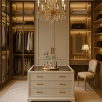 Système d'organisation de placard moderne personnalisé pour chambre à coucher, avec tiroirs en verre, dressing, armoire, organisateur de vêtements