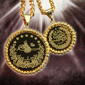 Yeni aksesuarlar 18k altın kaplama renk bakır Turkiye Lira sikke kolye lüks Dubai kadın büyük sikke kolye kolye - Product Image 3
