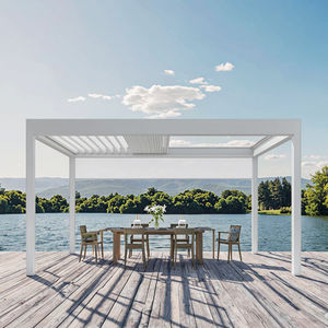 Pergola rétractable automatique pour l'extérieur Pergola à persiennes rétractable en aluminium à toit persiennes - Product Image 2