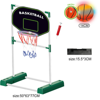 Jeu de sport d'intérieur pour enfants : Panneau de basket mobile lumineux avec balles et jouets