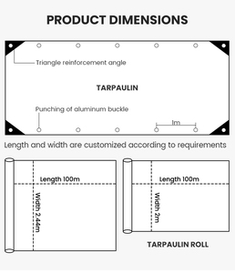 Rouleau de tissu de bâche en polyester 100% robuste personnalisé multi-usages PE Weave <span class=keywords><strong>Poly</strong></span> pour l'extérieur, coupe-vent et épais - Product Image 3